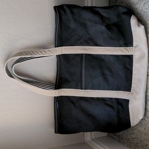 Large Solid Color Zip Top Canvas Tote Bag